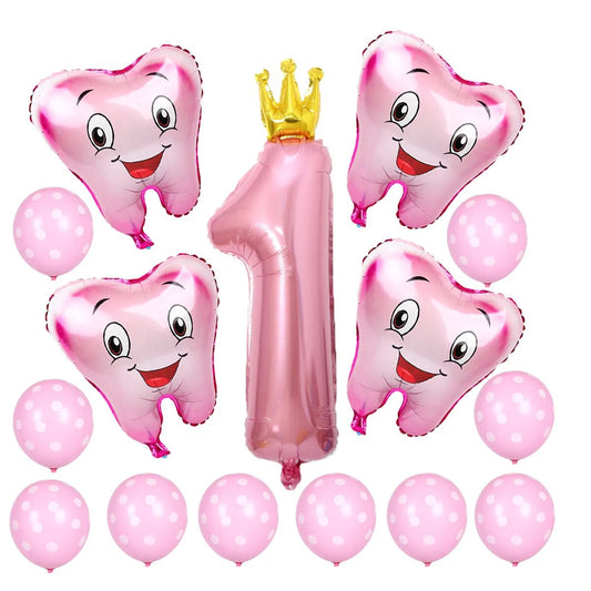 Tooth-Themed Party Balloons Decoration