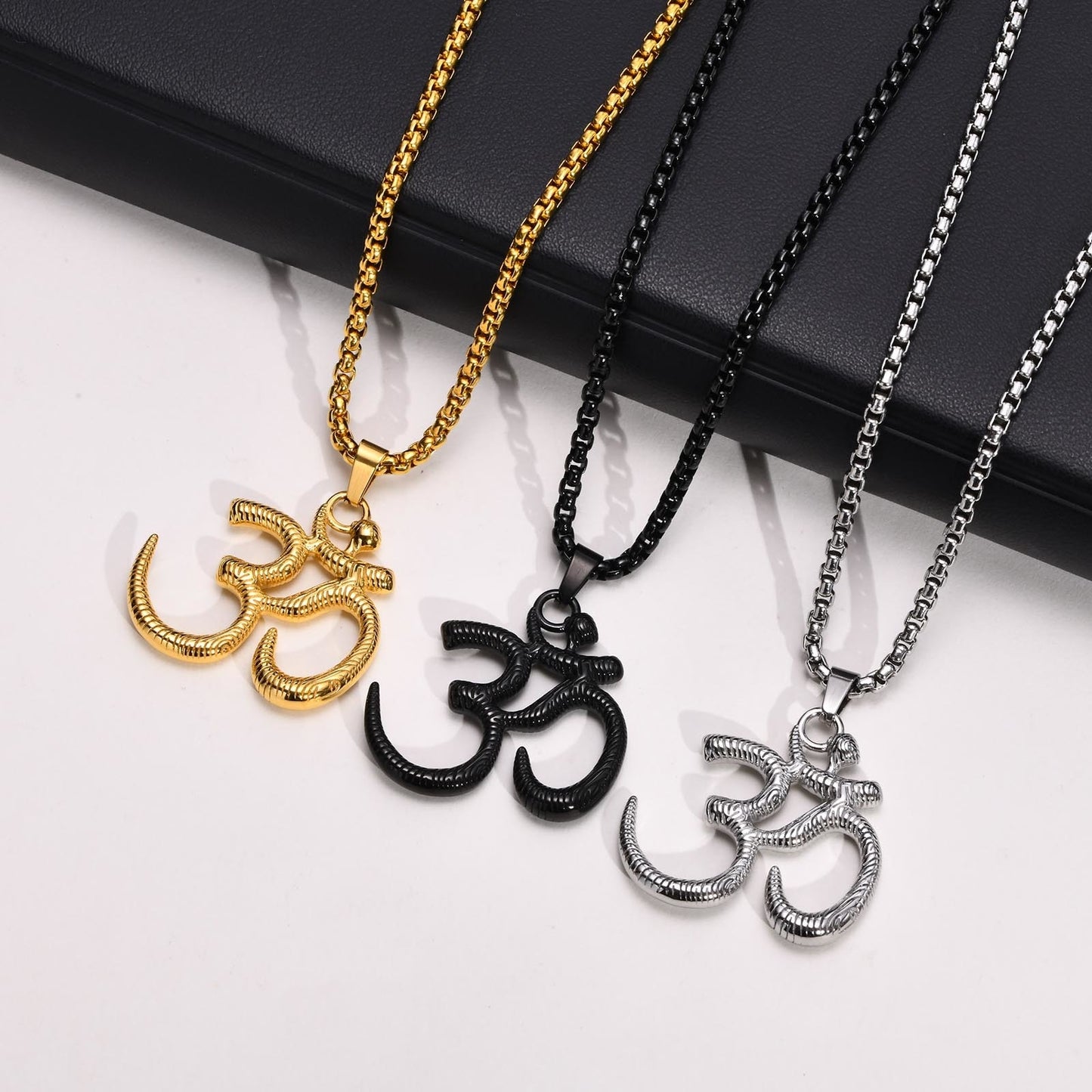 Stainless Steel Om Necklaces