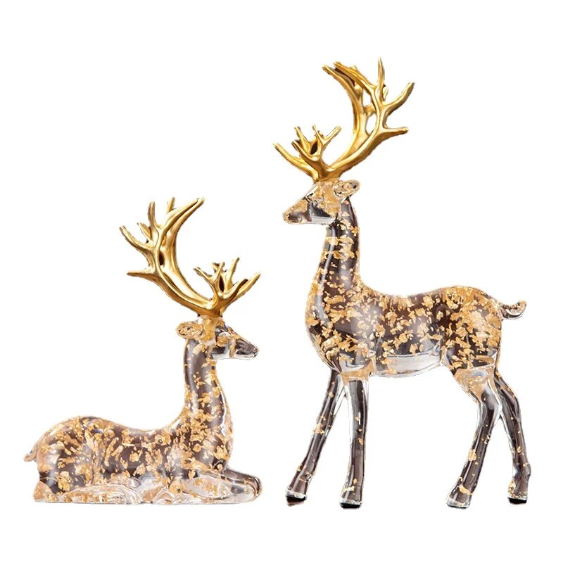 Elegant Crystal Elk Artwork