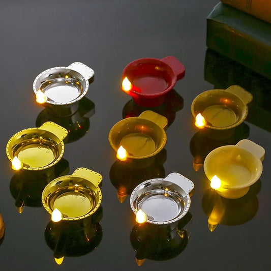 Diwali Diya LED Light Floating on Water-12 Set