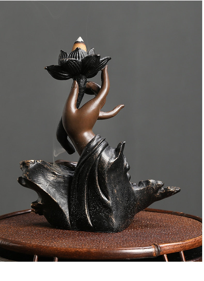 Lotus in Hand- Incense Burner