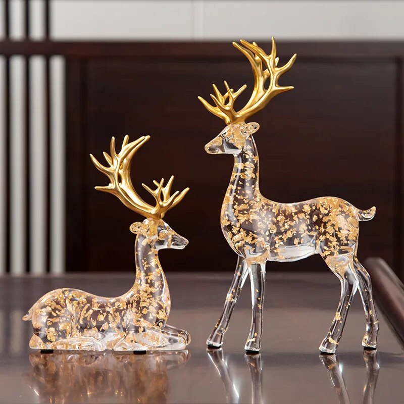 Elegant Crystal Elk Artwork