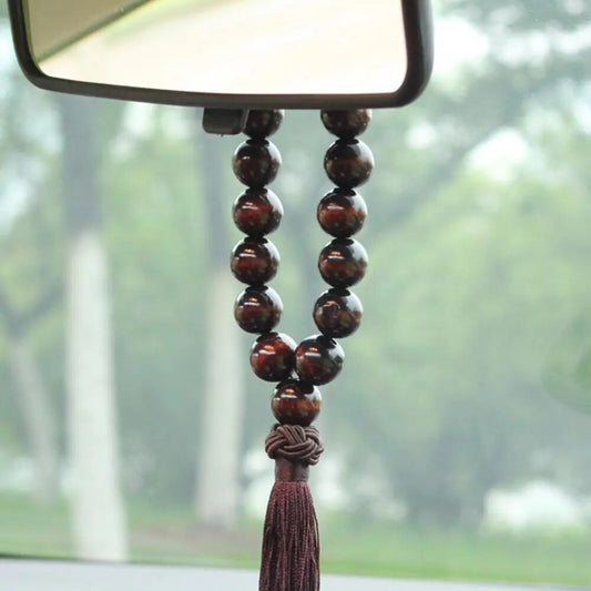 Lucky Tiger Eye Car Mirror Pendant