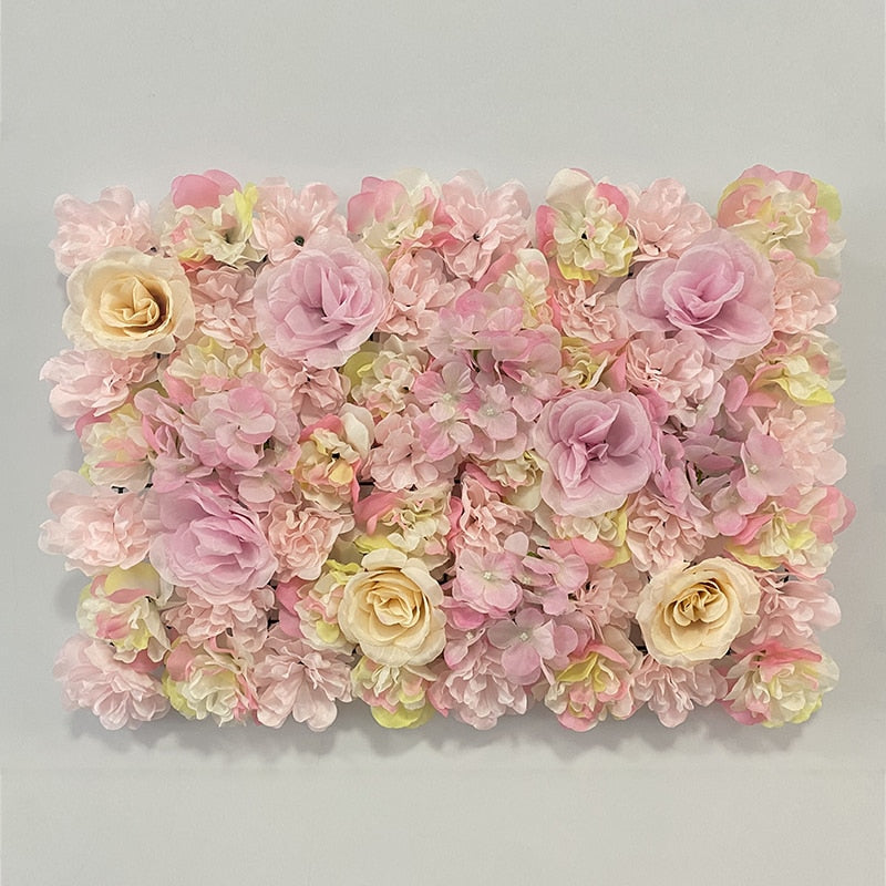 Artificial Rose Flower Wall Panel Decor