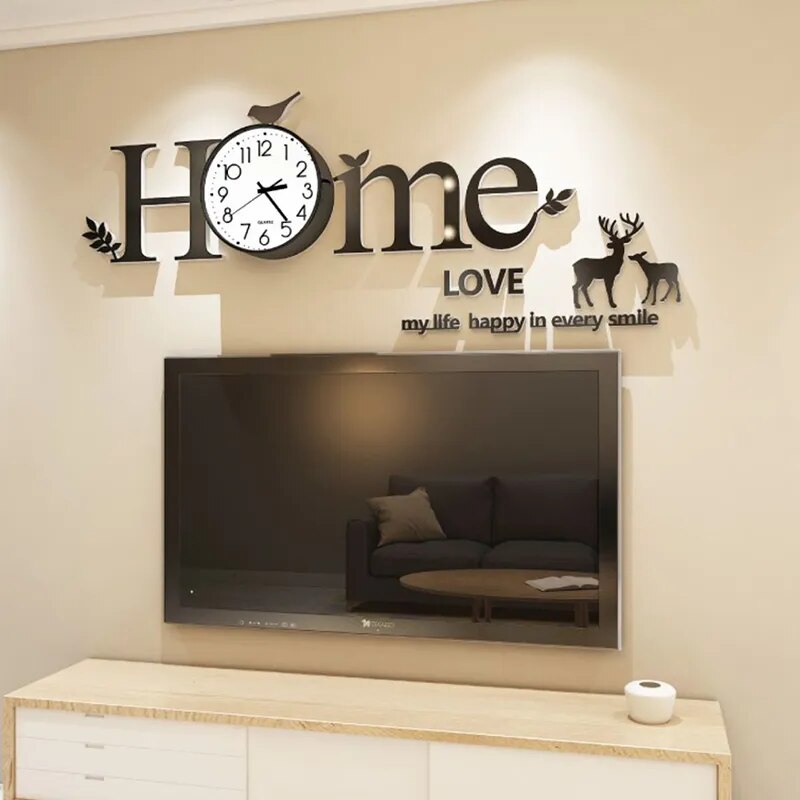 Modern Home Love Wall Clock