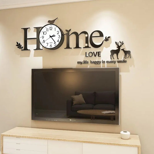 Modern Home Love Wall Clock