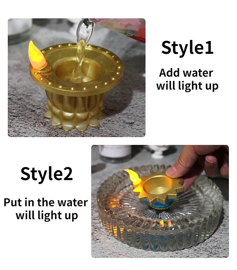 Diwali Diya Electric Sensor Deepam set-12 Pieces