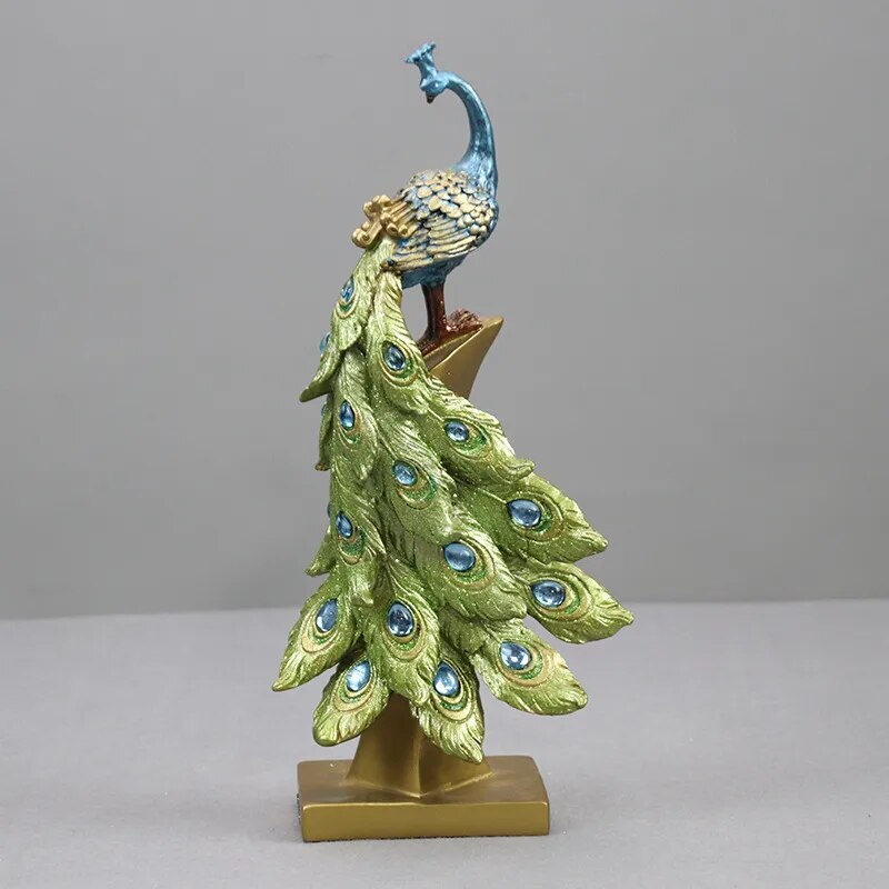 Elegance Peacock Statue for Home Decoration