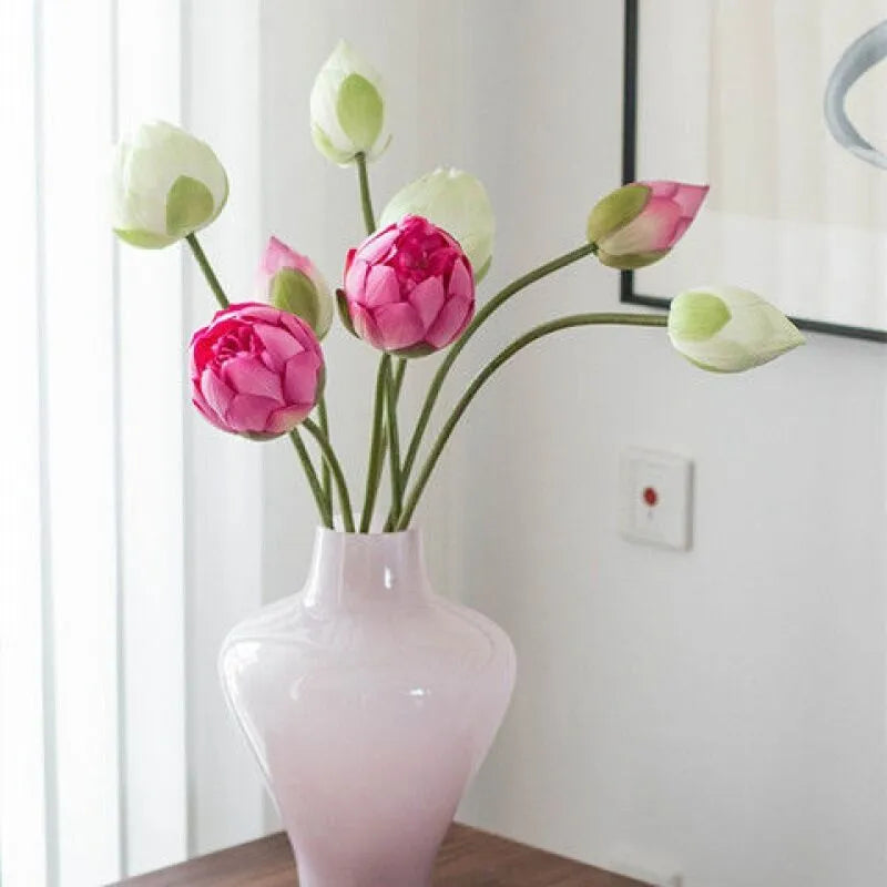 Elegant Faux Pink Lotus Bloom