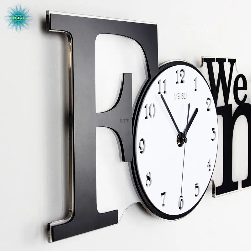 Family Moments Acrylic Wall Clock