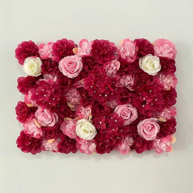 Artificial Rose Flower Wall Panel Decor