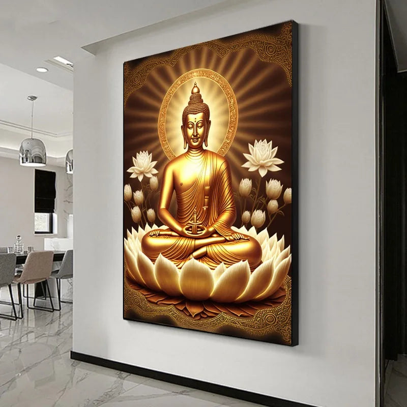 Lotus Meditation Buddha Art Print