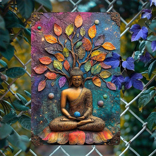 Tranquil Buddha 2D Metal Wall Hanging