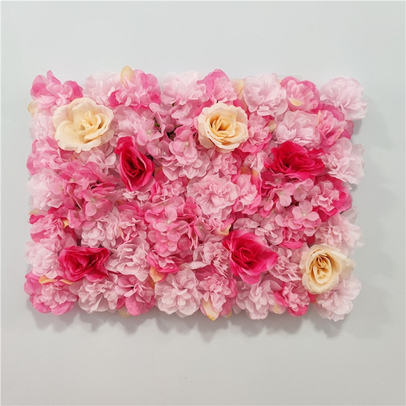 Artificial Rose Flower Wall Panel Decor