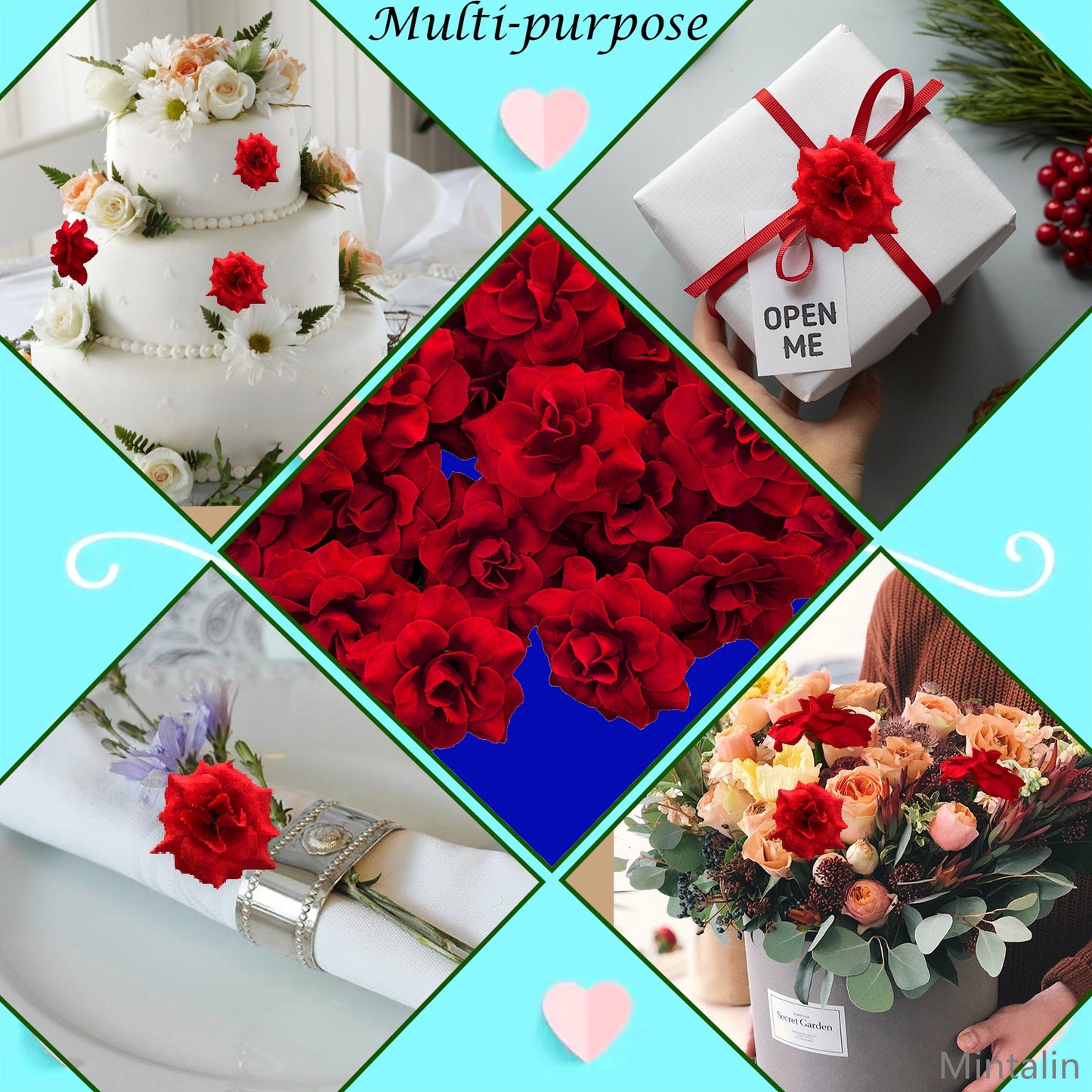 Artificial Silk Roses for decorations