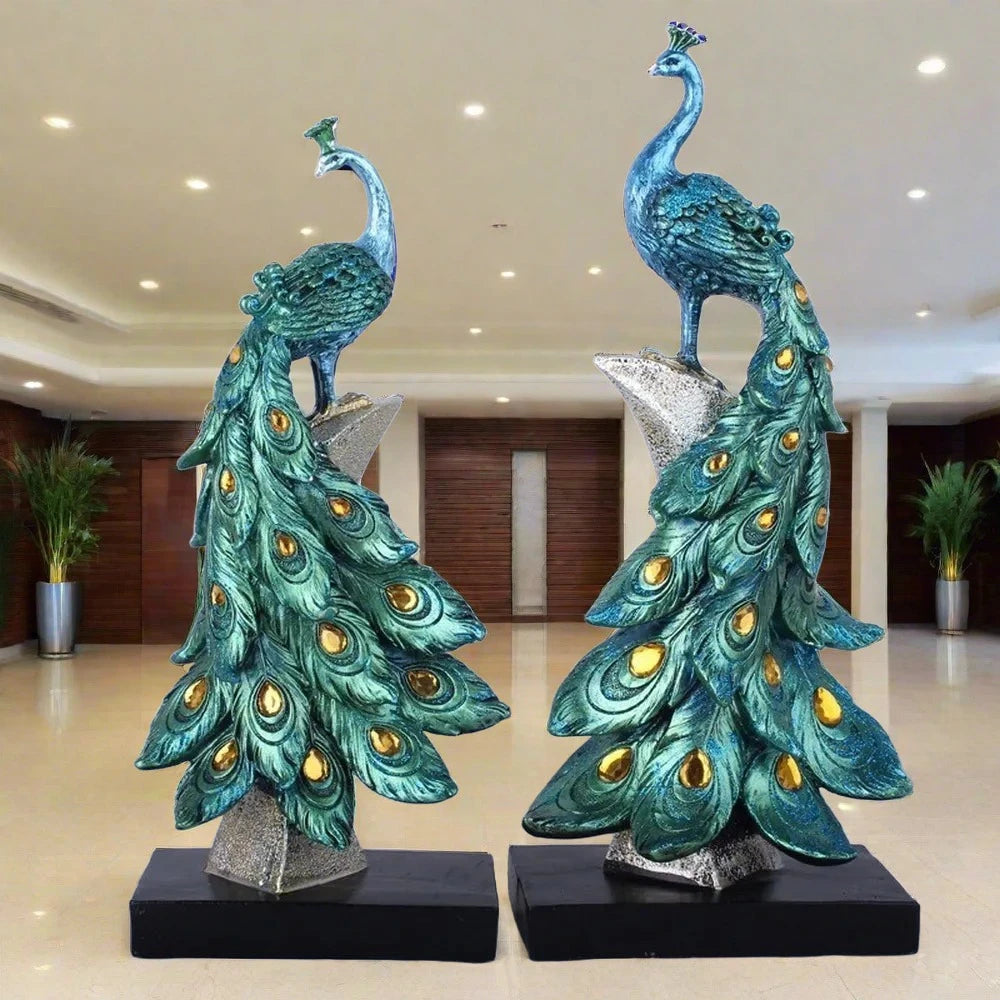 Beautiful Peacock Ornament for Living Room Home Decoration