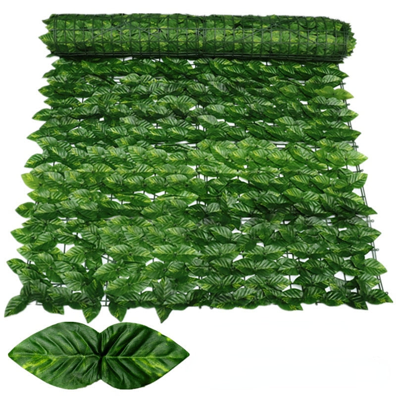 Artificial Green Leaf Fence Panels for Home Outdoor Garden/ Balcony Decoration