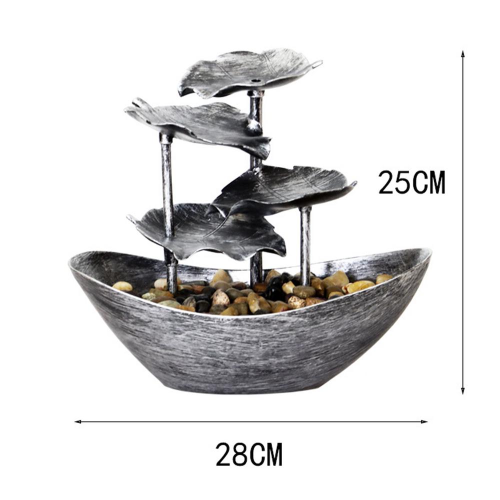 Lotus Leaf Waterfall Fountain USB Desk Fountain Automatic Pump