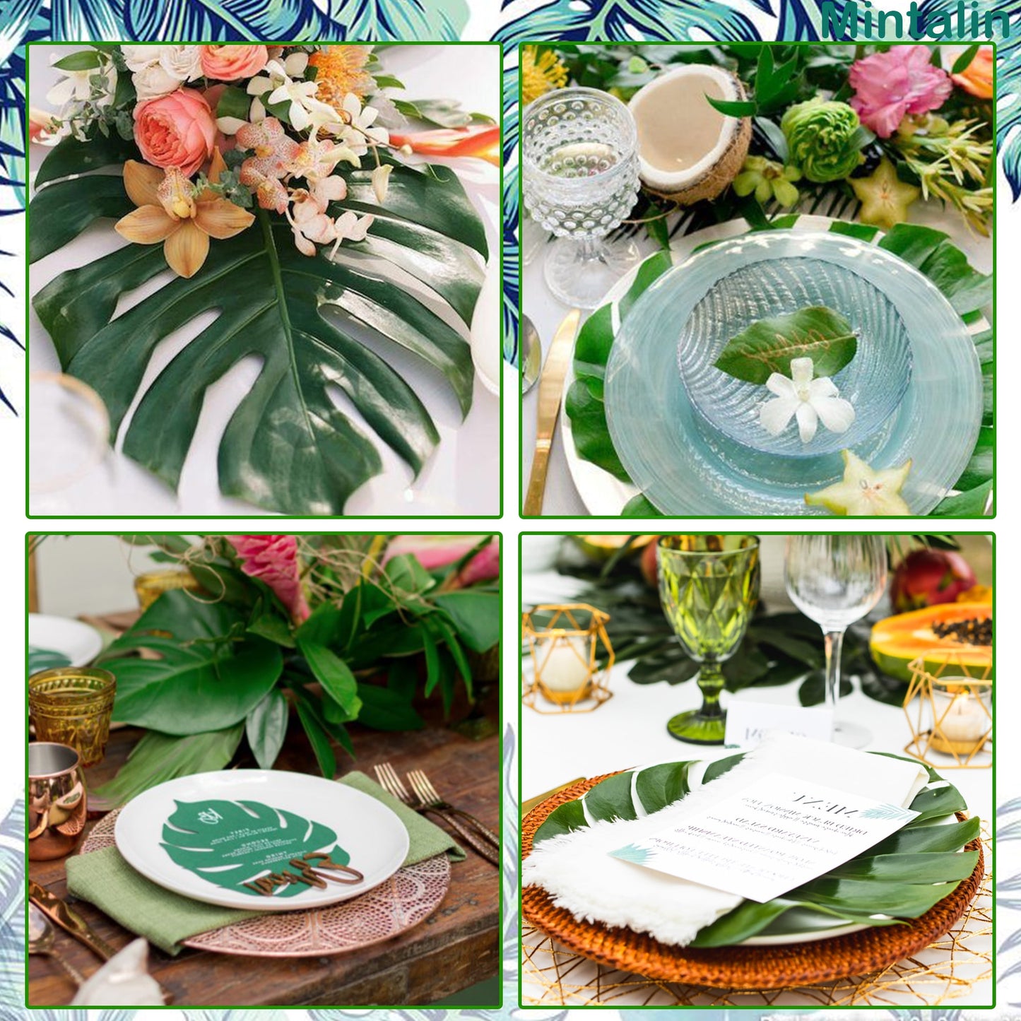 Artificial Green Leaves for Decor