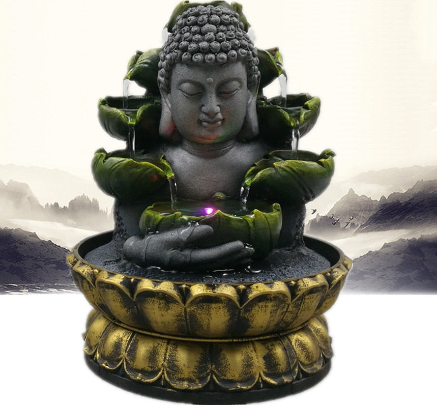 Radiant Illumination LED Buddha Fountain